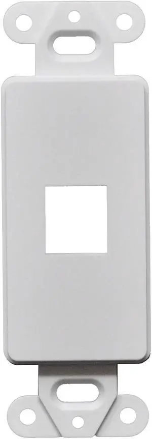 50pcs Decorator Style Keystone Jack 1 Port Modular Wall Insert Cover Plate White