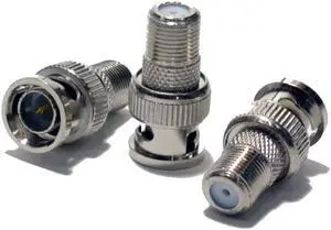 10 pack BNC Male to F Female Connector Adapter for Coaxial Cable CCTV