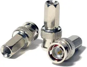 25 pack Twist on BNC Male Connector Adapter for RG59 Coax Cable CCTV Camera