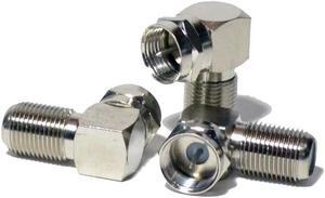 100 pack 90 Degree Right Angle F RG6 RG59 Coaxial Coax Connector Adapter