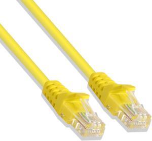 10Ft Cat6 Ethernet RJ45 Lan Wire Network Yellow UTP 10 Feet Patch Cable (5 Pack)