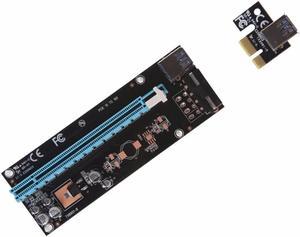 PCI-E Riser Card 1x To 16x Extender+PCI-E Adapter+USB 3.0 Cable+SATA To 4Pin Molex Power Cord Mining Machine Kit For BTC Miner