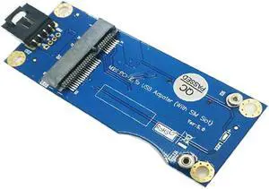 Wireless Mini PCI-E PCI Express to USB Riser SIM Card Slot WWAN LTE Module Adapter Converter Card 9Pin USB Cable PC Components