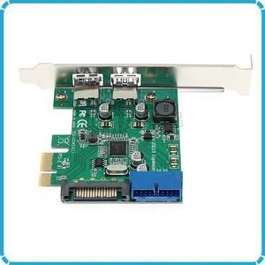 1 pcs SuperSpeed 2-Port USB 3.0 19-pin USB3.0 PCI-E PCI Express pcie Card Motherboard 20P 20 pin Connector NEC Chipset