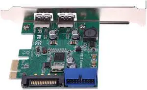 4 Ports USB3.0 5Gb/s PCI Express PCIE PCI-E Expansion Card With 2 External Ports And 2 Internal 19Pin Headers