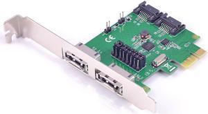 PCIE PCI express 2x eSATA 2x SATA III Expansion Card PCI-E To SATA3 SATA3.0 6Gb/s Adapter