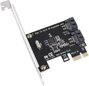PCI-E PCIe PCI Express to SATA 3.0 2 Port SATA III Expansion Controller 6G Card Adapter