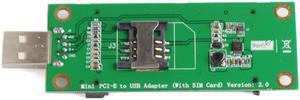Mini PCI-E WWAN Card to USB Adapter Card with SIM Card Slot For Laptop Computer And Phone