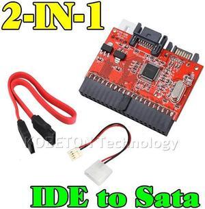 IDE to SATA 40pin Card SATA to IDE 2 in 1 2.5" Adapter Converter for DVD CD HDD Transfer for PC Computer Laptop