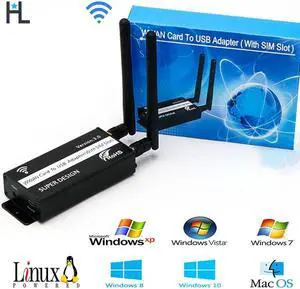 Mini PCI E to USB Adapter With SIM card Slot for WWAN/LTE/GSM/HSP(3.5G)/GPS Module 3G/4G wireless Mini PCI-E Card to USB port