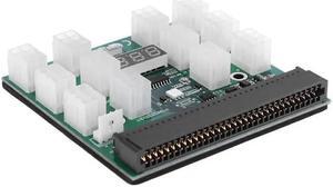 PCI-E 12V 64Pin to 12x 6Pin Power Supply Server Adapter Breakout BoardBreakout Board Splitboard for PSU Server BTC mining