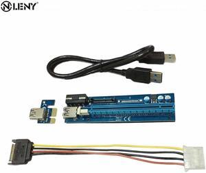 Mining Graphics Card PCI-E To PCIE Riser Card 1X To 16X Cable With 4 Pin To SATA Power Supply USB 3.0 With Power Cable