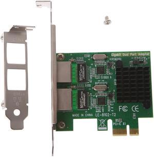 Dual-Port PCI-E X1 Gigabit Ethernet Network Card 10/100/1000Mbps Rate Adapter