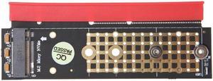 M.2 NGFF NVMe SSD To PCI-E 3.0 X16 Adapter Card With Heatsink For 1U/2U Server