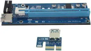 PCI-E Riser Card PCI Express 1X 2X 4X 8X 16X Graphics Card Raiser 4Pin SATA PCIe Riser Board for Bitcoin Mining BTC Miner