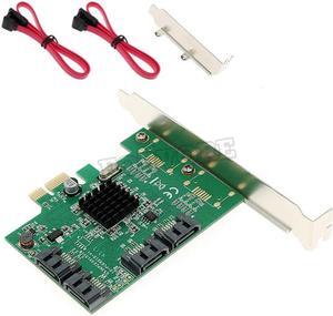 SATA 3 PCIe 4 Ports expansion Card SATA controller PCI-e Adapter Converter Card Marvell 88SE9215
