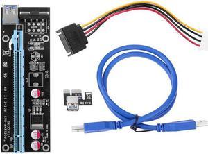 USB 3.0 Mining PCI Express GPU 1X to 16X PCI-E Extender Riser Card Adapter PCI-E 1X Riser Board SATA 15Pin-6Pin Power Cord