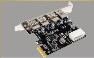 PCI-E PCI Express to 4 Port USB3.0 USB 3.0 Hub Controller Card Adapter
