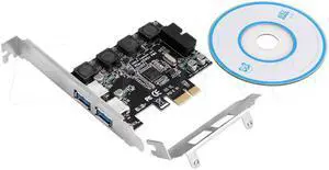 2 Ports USB3.0 + 19pin USB Header PCI-e Card Adapter PCI Express to 20 Pin