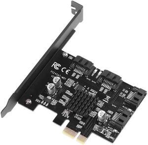 4 port SATA 3.0 PCI-E Expansion Card PCIe to SATA III 6G Adatper Controller Card Marvell 88SE9215 Chip for HDD SSD