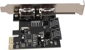 PCI-E Express to SATA3.0 6Gb/s eSATA SATA III Riser Card IPFS Expansion Bracket