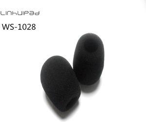 Linhuipad Call center headset Micriphone windscreen Mic Foam Covers with 10mm Hole Diameter 28mm inner length 10 pack/lot