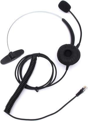 Phone headset headset call center earphone headband miniphone RJ11 adapter