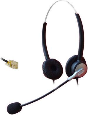 Wantek Call Center Headset Headphone with Mic for Avaya 1608 1616 9620 9630 9640 9640G 9650 and Cisco 7902 Telephone IP Phones