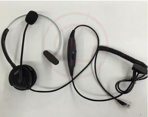 Call Center Monaural Office Phone Headset+ Coiled Cable RJ9 Plug for Avaya Mitel Nortel ROLM Black