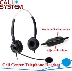 Headphone for Call Center with RJ09 Plug with Volume Control and mute function