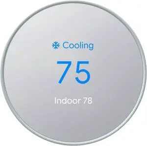 Google Nest Thermostat 4th Gen GA02083-US  Programmable Smart Wi-Fi Thermostat for Home - Fog