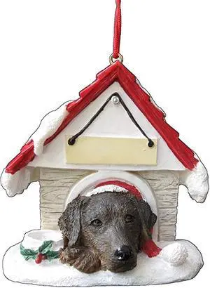 E&S Pets 35355-22 Chocolate Labrador Doghouse Ornament E&S Pets 35355-22 Chocolate Labrador Doghouse Ornament