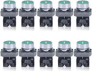 XB2-BA3311C 10pcs/pack No Lock Switch Green Doorbell Switch/reset Switch/Small Round Push Button