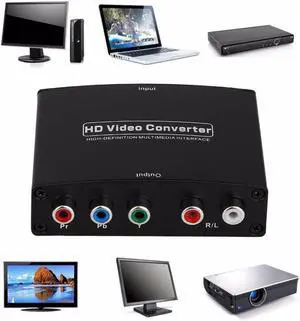 HDMI to RGB Component (YPbPr) Video +R/L Audio Adapter Converter HD TV HD Video Converter 2 Channel LPCM 1.65Gbps/165MHz