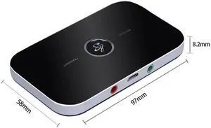 kebidu B6 Bluetooth Adapter HIFI Wireless Audio Bluetooth Receiver and Transmitter +3.5MM Audio Input and Output for TV MP3