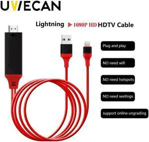 1080P HDMI Cable for Lightning to HDMI HDTV TV Adapter Digital AV 8 Pin Cable For iPad Pro Air For iPhone X 8 7 7 Plus 6S 6 5S