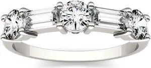 Moissanite by Charles & Colvard 5x2mm Straight Baguette Fashion Ring-size 5.5 1.15cttw DEW