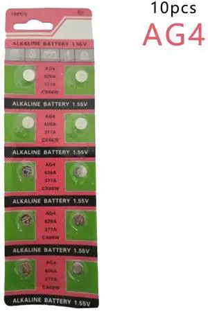 Centechia High Quality Wholesale 10PCS/lot =1cards AG4 377A 377 LR626 SR626SW SR66 LR66 button cell Watch Coin Battery