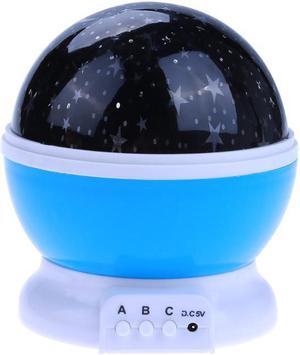 Stars Starry Sky LED Light Projector Moon Lamp Battery USB Bedroom Projection Kids Children's Night Lamp Gift - Blue