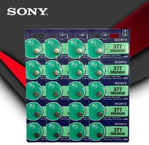 20pc Sony 377 SR626SW SR626 AG4 1.55V Silver Oxide Watch Battery SR626SW 377 Button Coin Cell MADE IN JAPAN 20pc Sony 377 SR626SW SR626 AG4 1.55V Silver Oxide Watch Battery SR626SW 377 Button Coin Cell MADE IN JAPAN
