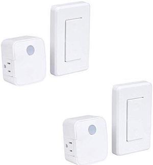 westek indoor wireless wall outlet switch with remote operation pack of 2 ideal for lamps and household appliances the easy way to add a switched outlet signal works up to 100 feet away
