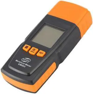 BENETECH GM605 Digital LCD Display Wood Moisture Meter Humidity Tester Timber Paper Tree Damp Detector 2 Pins Hygrometer