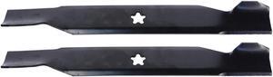 USA Mower Blades (2) AYP842BP High Lift Lawn Mower Blade Fits AYP® Craftsman® 12784 127842 138407 138497 138970 193957 Length 19 5/16in. Width 2 1/4in. Thickness .150in. Center Hole 5 PT ST 38in. Deck