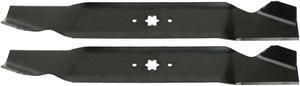 2 USA Mower Blades® MTD616SBP High Lift for MTD 490-110-M115 742-04087 742-04087-0637 742-04126 942-0616 Length 21-3/16 in. Width 2-3/4 in. Thickness .150 in. Center Hole 6 Point Star 42 in. Deck
