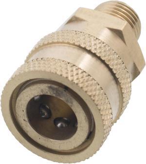 Erie Tools 1/4in. MPT Male Brass Socket Quick Connect Coupler 4000 PSI 10 GPM for Pressure Washer Nozzle Gun Hose Wand