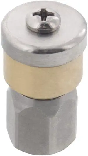 Erie Tools Rotating 1/8" Drain Cleaning Nozzle 3.0 Orifice 4000 PSI Stainless Steel for Sewer Pipe Water Jetter