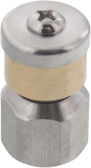 Erie Tools Rotating 1/4" Drain Cleaning Nozzle 10.0 Orifice 4000 PSI Stainless Steel for Sewer Pipe Water Jetter