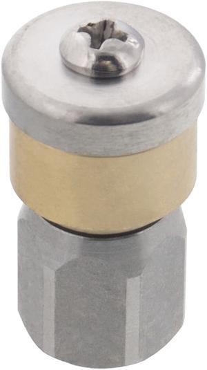 Erie Tools Rotating 1/8" Drain Cleaning Nozzle 4.5 Orifice 4000 PSI Stainless Steel for Sewer Pipe Water Jetter