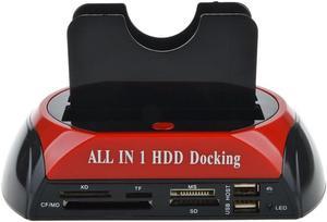 All in One HDD Docking Station With Multi Card Reader Slot for HDD Enclosure 2.5/3.5 inch SATA/IDE Hard Drive Docking Station