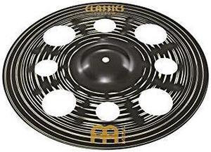 meinl cymbals 16" trash crash cymbal with holes  classics custom dark  made in germany, 2year warranty cc16datrc